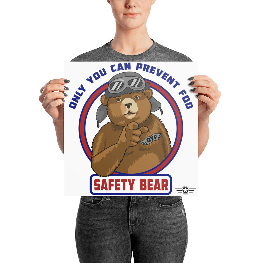 Safety Bear Poster (Glossy)