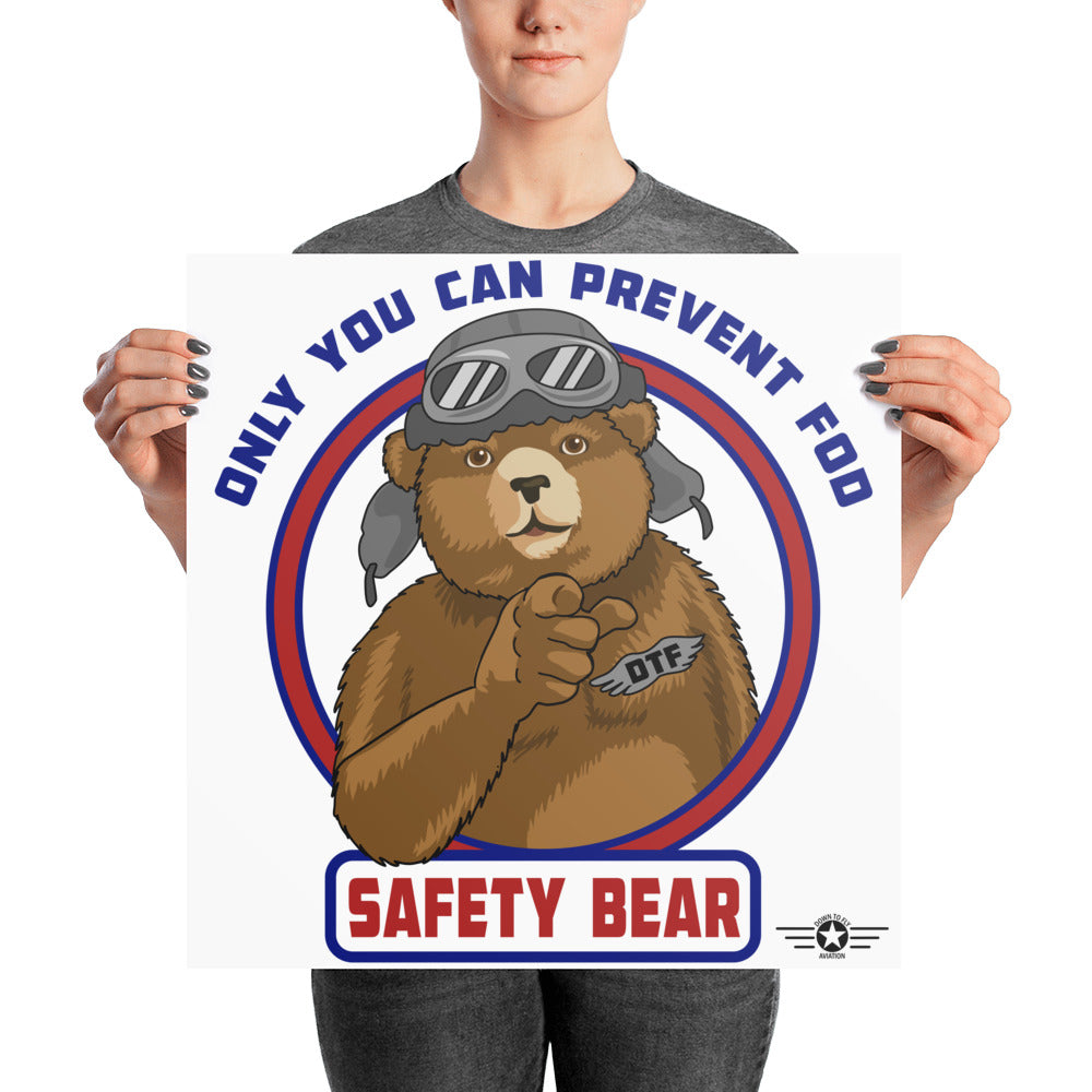 Safety Bear Poster (Glossy)