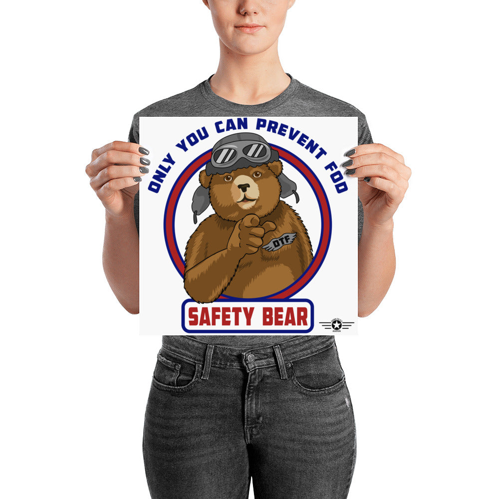 Safety Bear Poster (Matte)