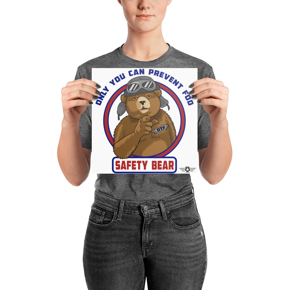 Safety Bear Poster (Glossy)