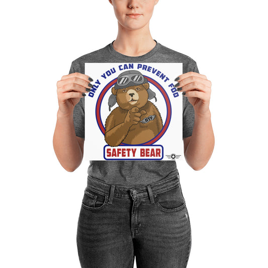 Safety Bear Poster (Glossy)