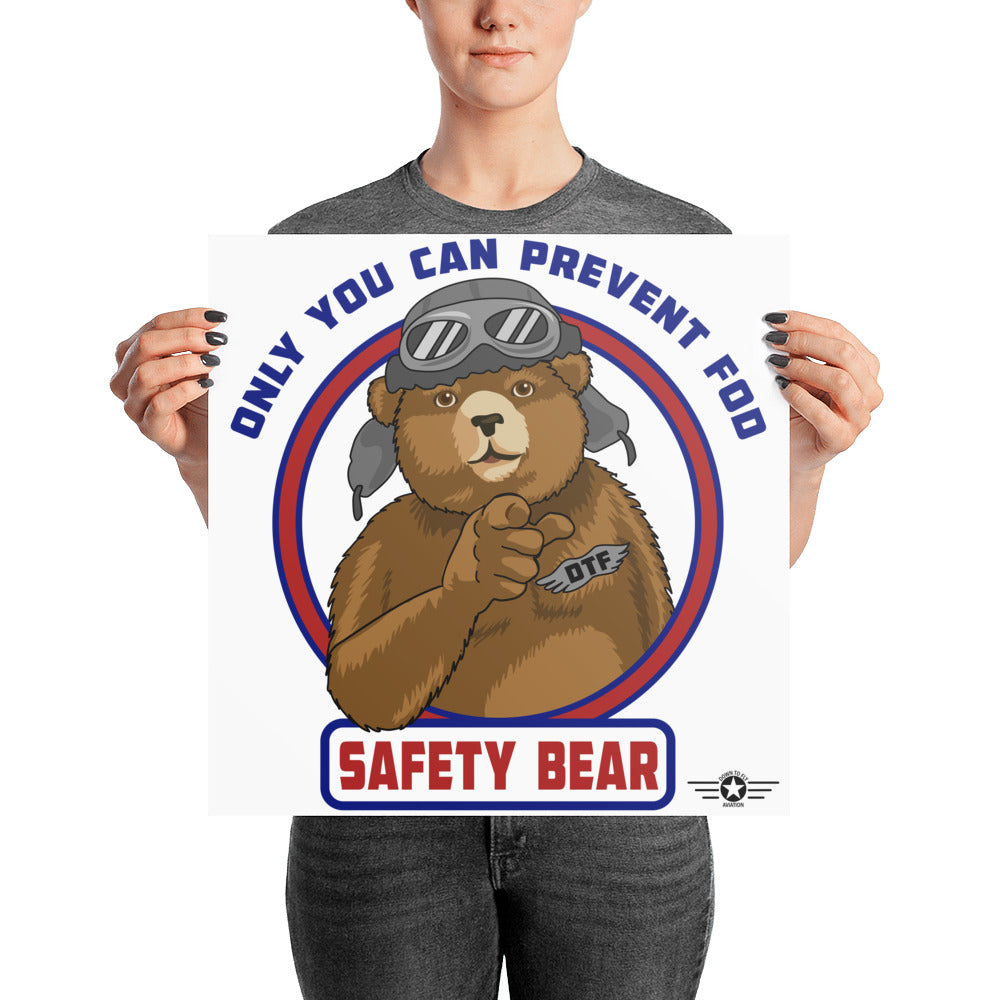 Safety Bear Poster (Glossy)