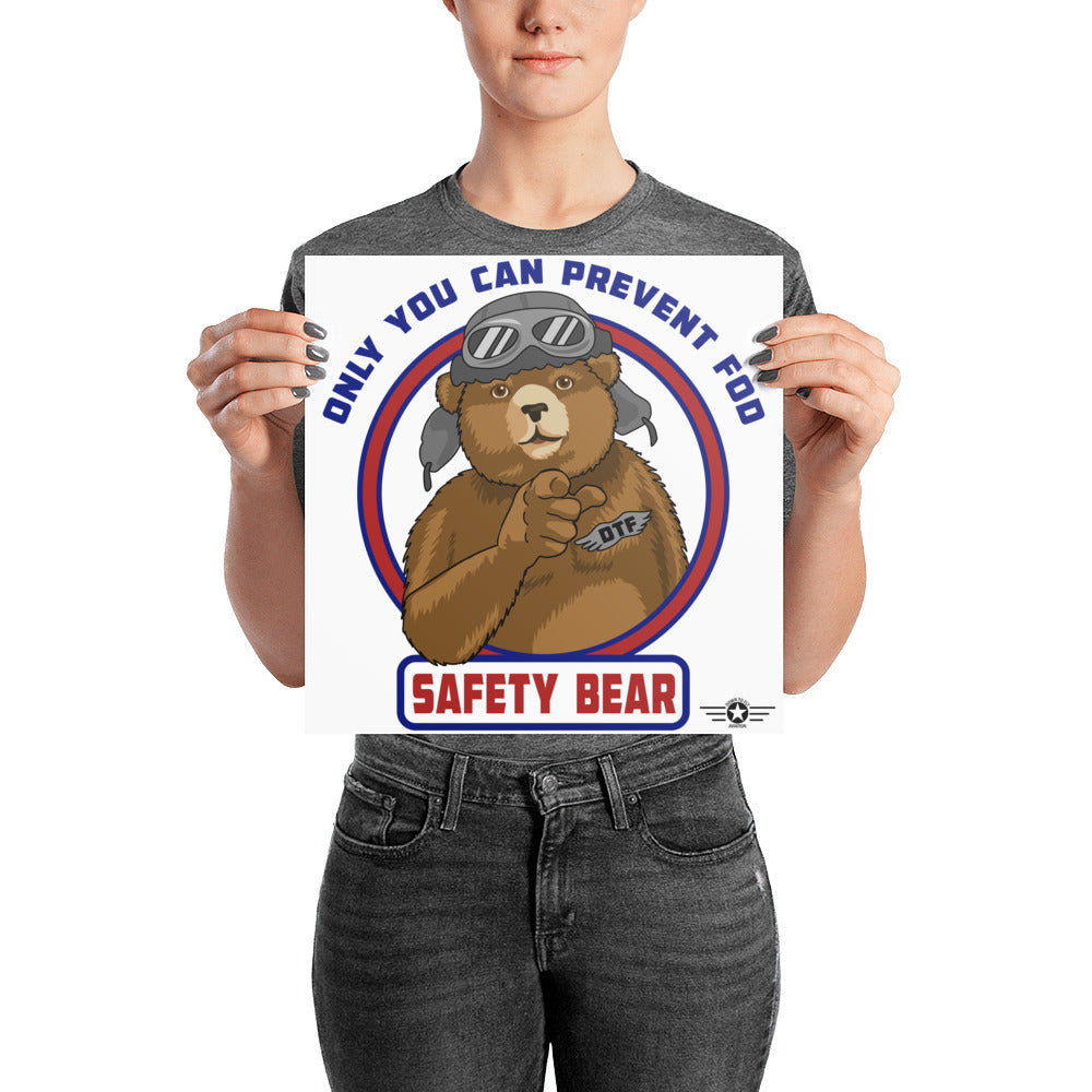 Safety Bear Poster (Glossy)